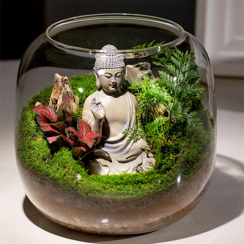 Terrarium Glass Bottle - Mikro Krajobraz Mchu Szklana Butelka Pojemnik