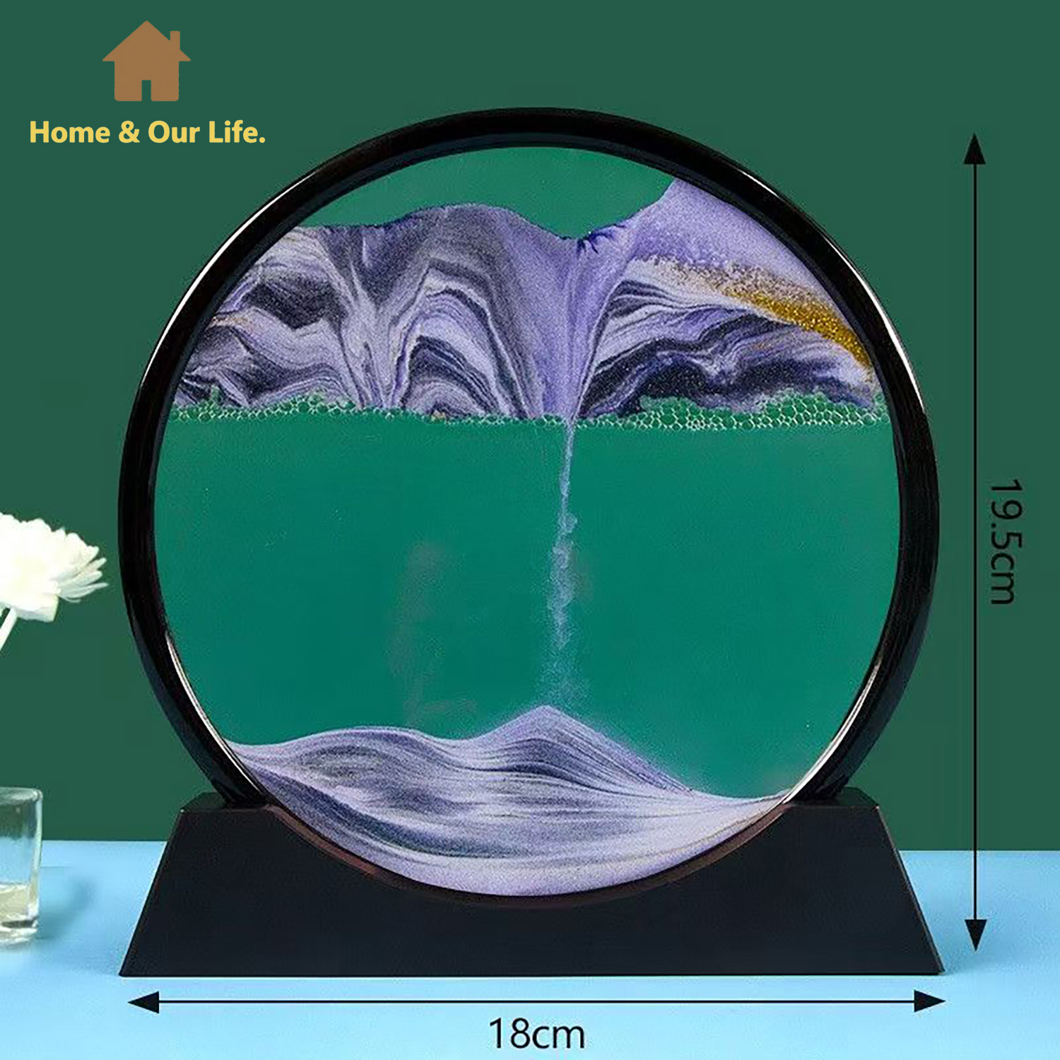 Home Decor Mirror - Dynamiczna piaskowa grafika 3D: wyjątkowa dekoracja
