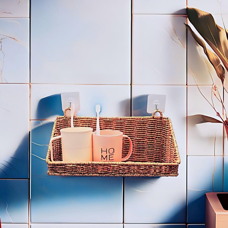 Home Decor Hampers - Tkany kosz wiszący z rattanu z
