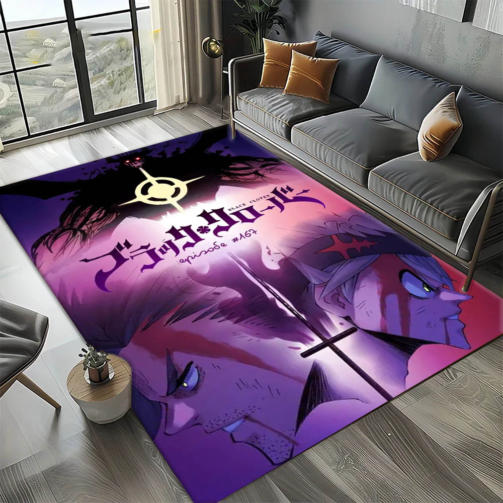Home Decor Under 100 - Kreskówkowy Anime B-Black H-Hot Clover Dywanik