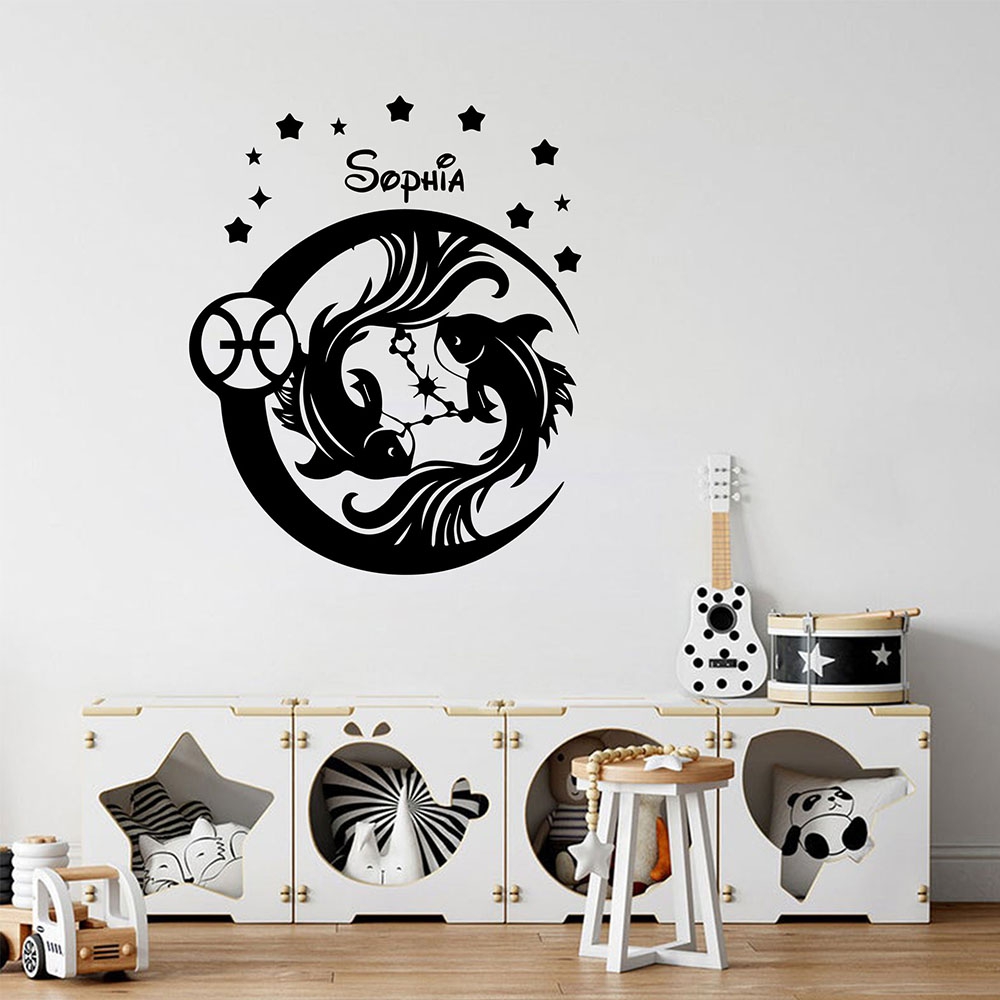 Home Decor Wallpaper - 1 szt. DIY Pisces Personalizowane Naklejki