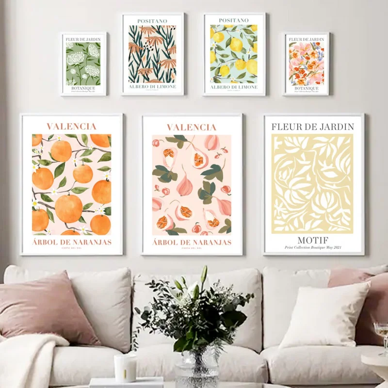 Home Decor Orange - Skandynawski Prosty Obraz na Ścianę Valencia