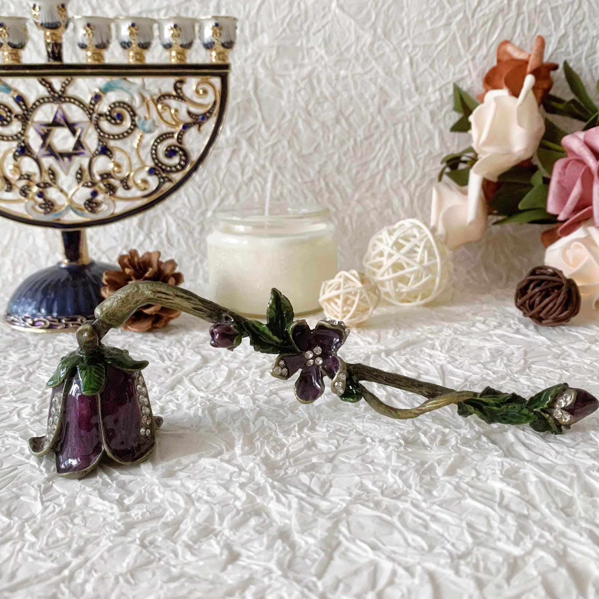 Home Decor Luxury - Luksusowy gaśniczka do świec w kwiatowy