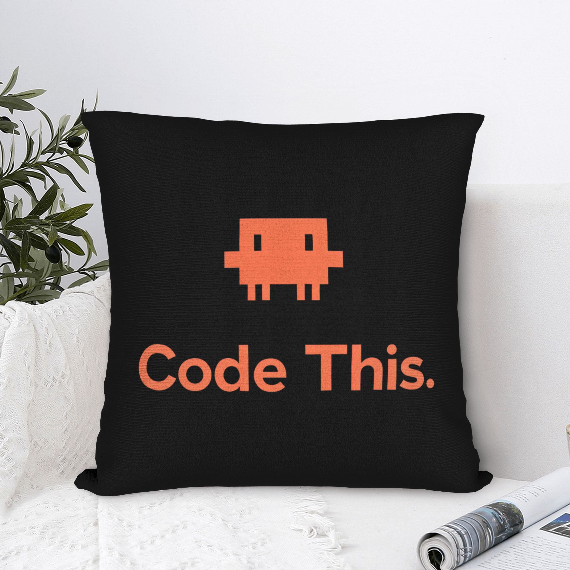 Home Decor Ai Free - Poszewka na poduszkę 3D Pomarańczowa Kostka