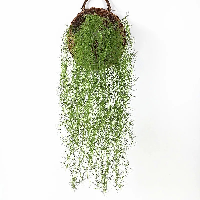 Rattan Plant Basket - 1/3/5 szt. Sztuczne zielone rośliny, długie