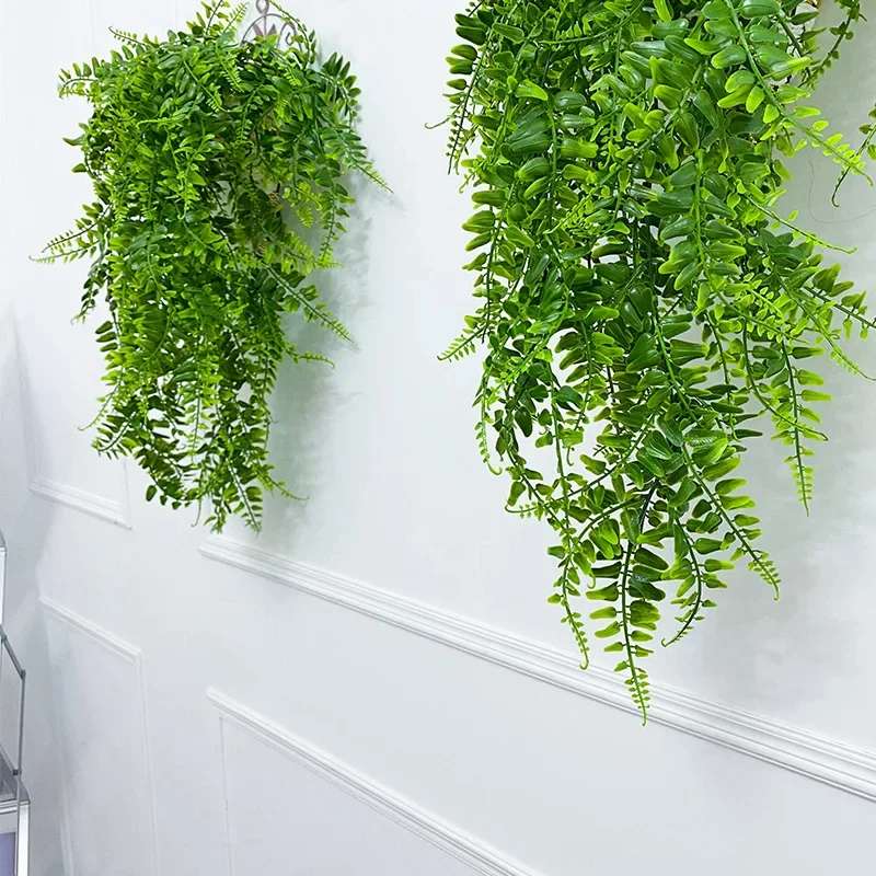 Rattan Plant Basket - Sztuczne rośliny wiszące 32-calowe fałszywe bostońskie