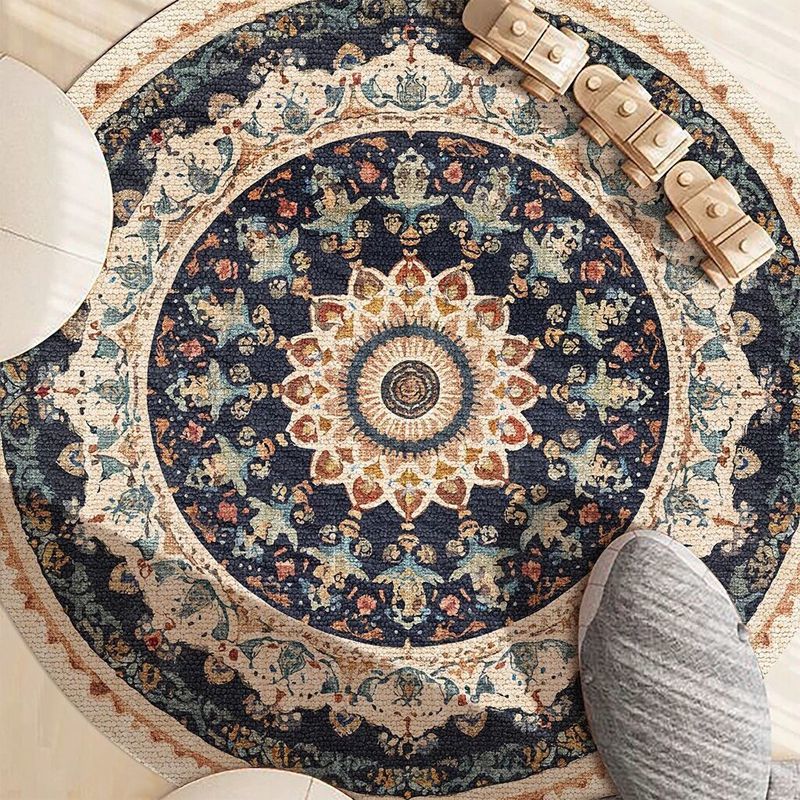 Home Decor Ig - Okrągłe dywany w stylu etnicznym Mandala