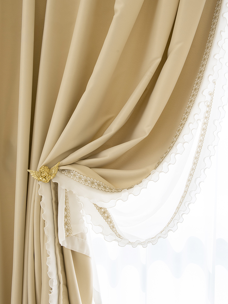 Home Decor Ig - Kurtyna kremowa francuska luksusowa zasłony do