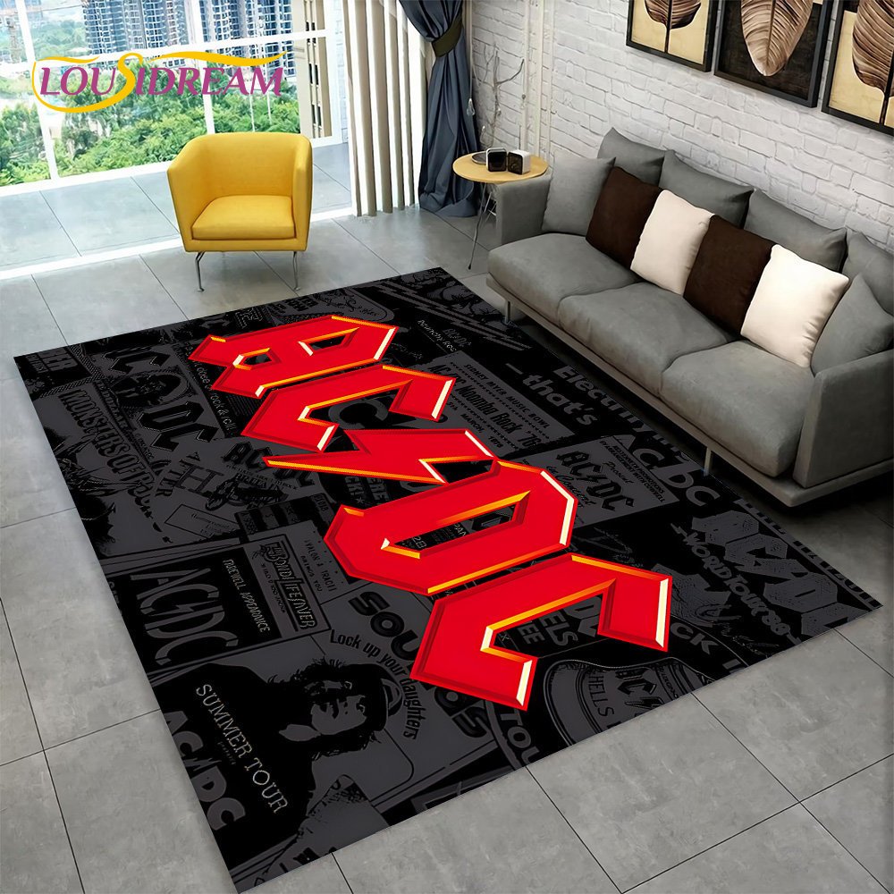 Home Decor Under 100 - Duży dywan z motywem zespołu rockowego