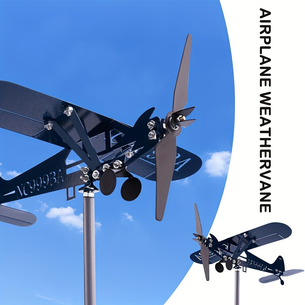 Home Decor Etsy - Metalowy samolot Weathervane 3D Piper J3