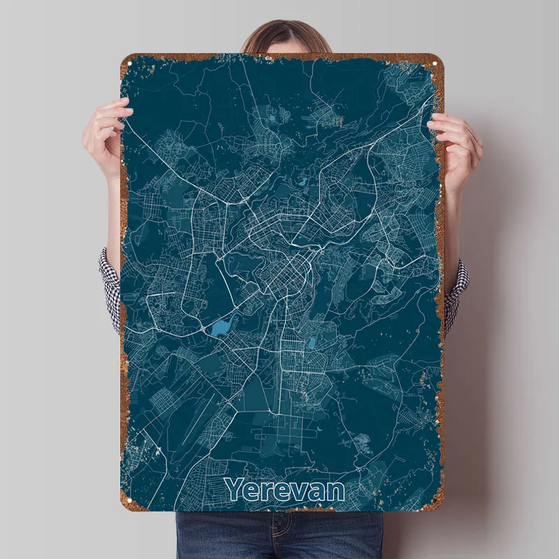 Mapa miasta Erevana, plakat, m – Home Decor Yerevan recenzja i cena