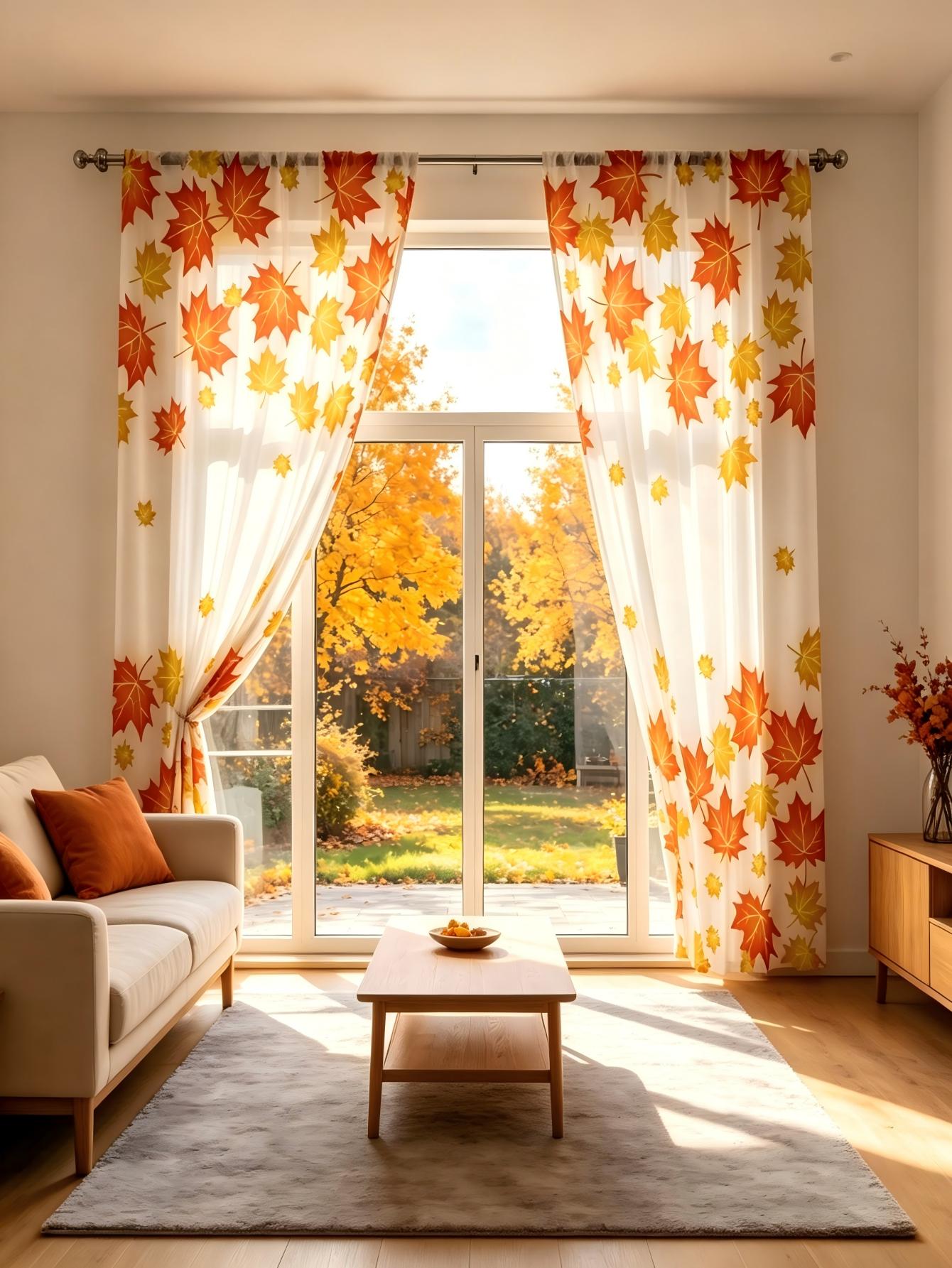 2 szt. Przezroczyste zasłony z – Home Decor Orange recenzja i cena