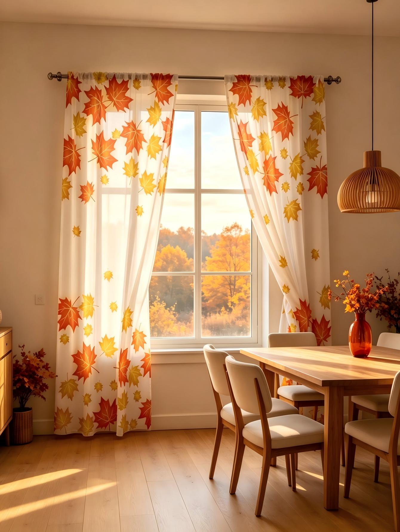 2 szt. Przezroczyste zasłony z – Home Decor Orange recenzja i cena
