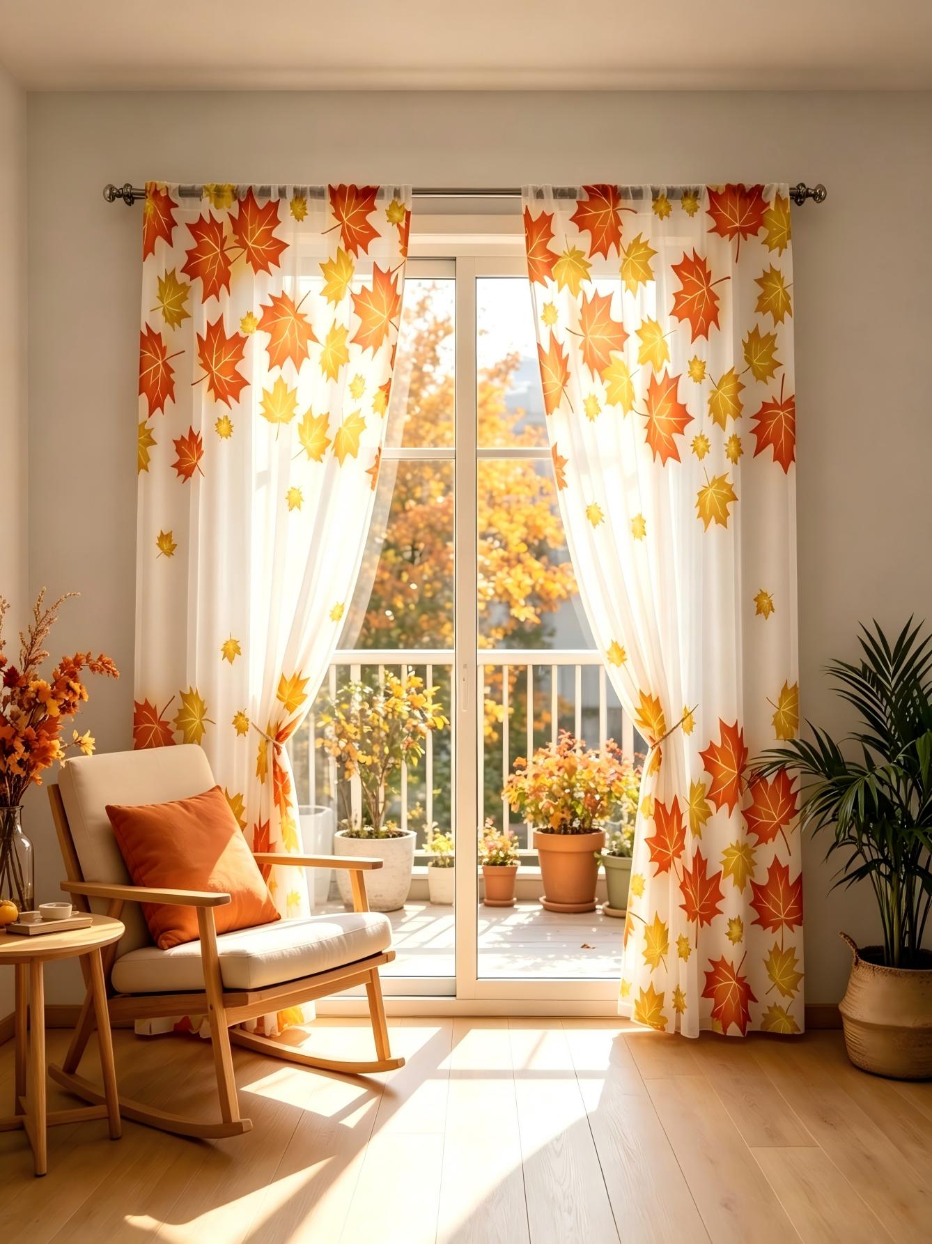 2 szt. Przezroczyste zasłony z – Home Decor Orange recenzja i cena