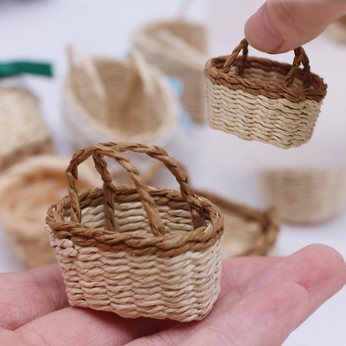 1 szt. Domek dla lalek ręcznie – Rattan Plant Basket recenzja i cena