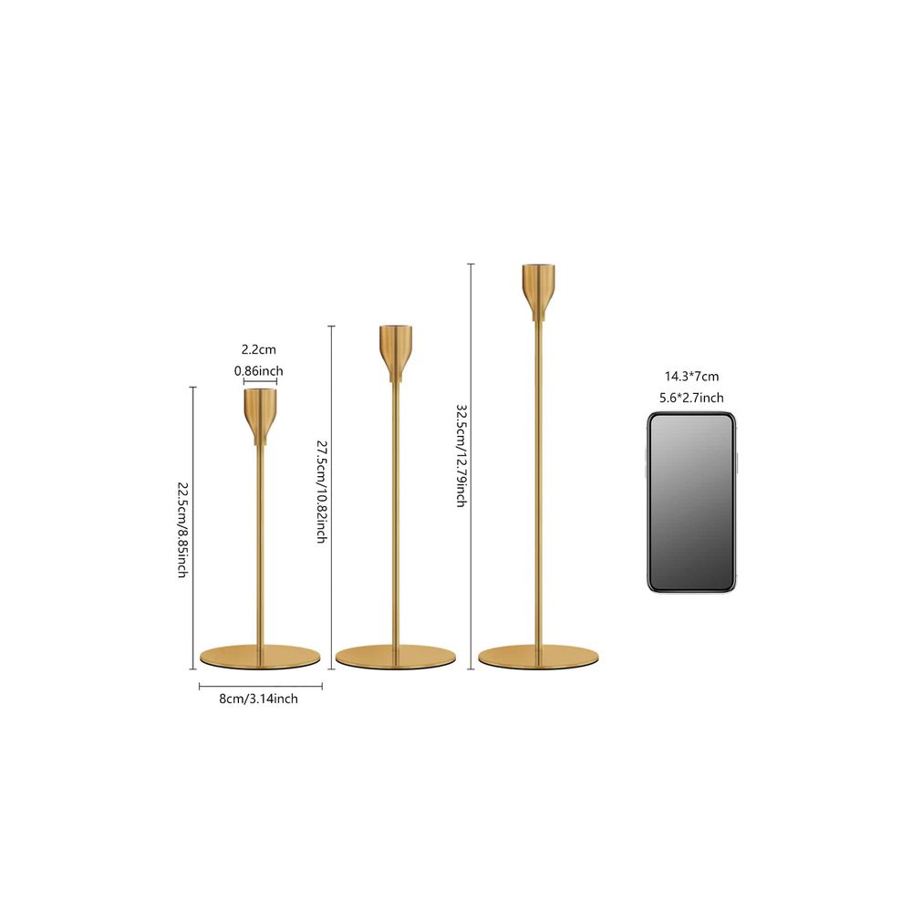 Zestaw 3 miedzianych świecznik – Home Decor Luxury recenzja i cena