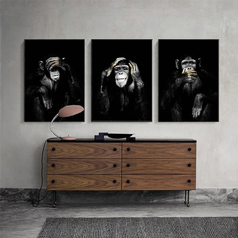 Zabawny Plakat HD z Małpą na P – Home Decor Mirror recenzja i cena