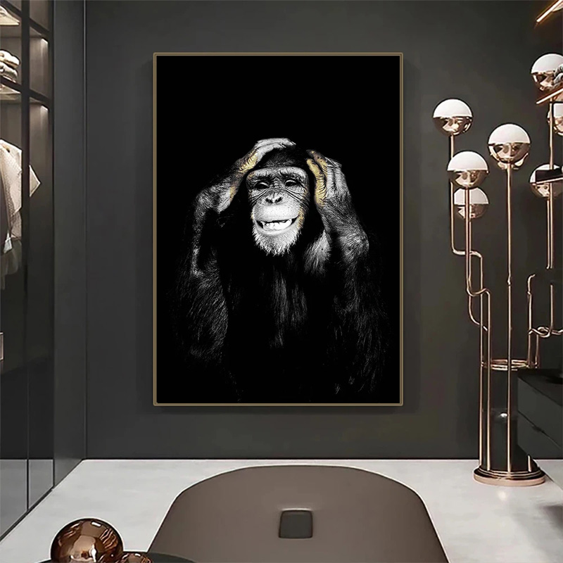 Zabawny Plakat HD z Małpą na P – Home Decor Mirror recenzja i cena
