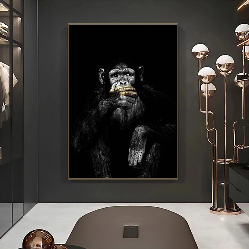Zabawny Plakat HD z Małpą na P – Home Decor Mirror recenzja i cena
