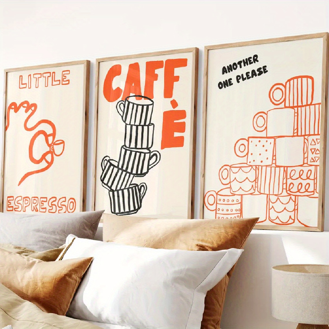 1/3 szt. Plakat na płótnie z w – Home Decor Orange recenzja i cena