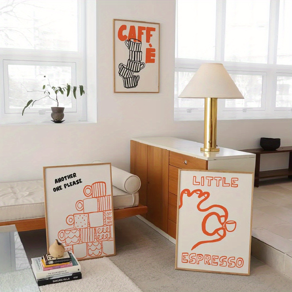 1/3 szt. Plakat na płótnie z w – Home Decor Orange recenzja i cena