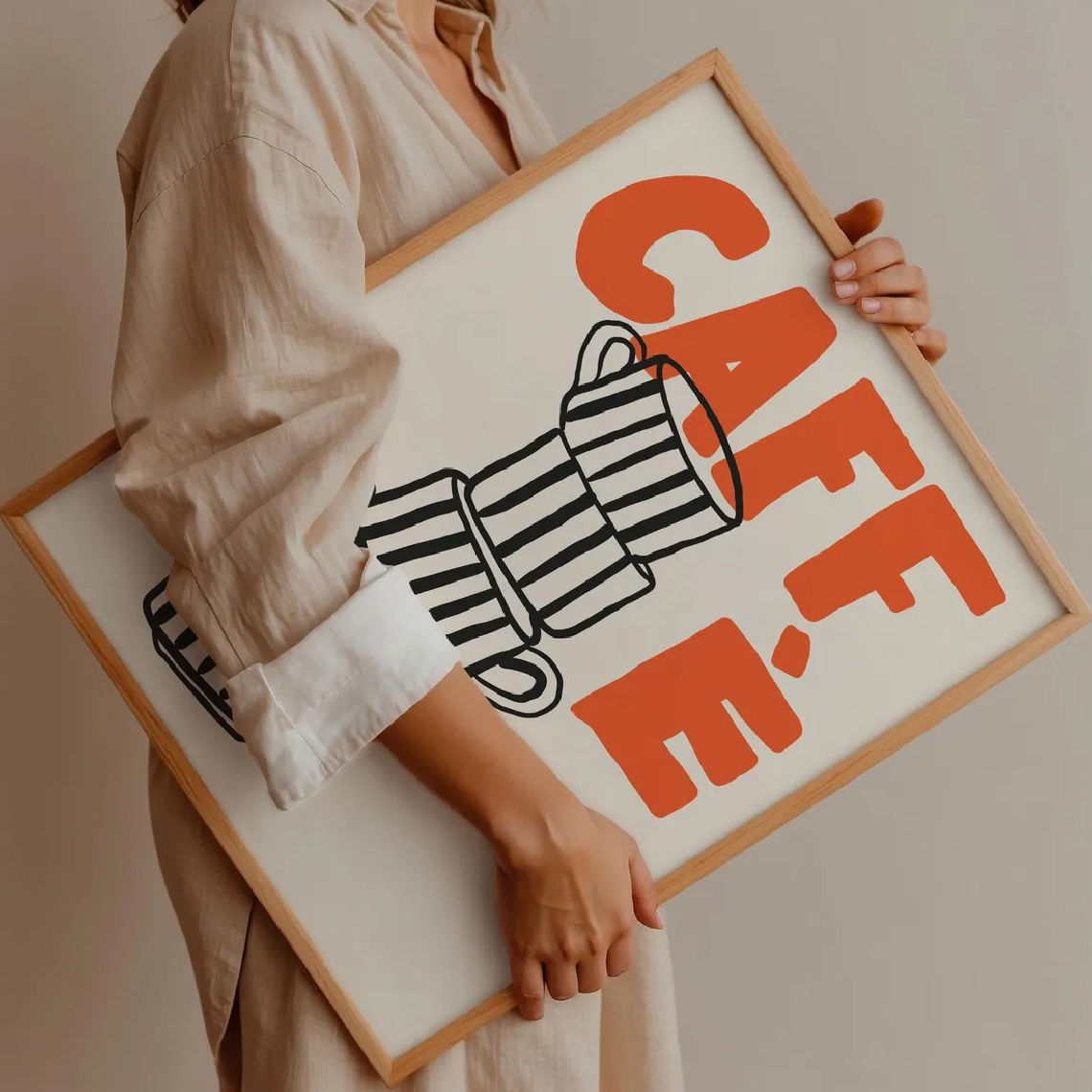 1/3 szt. Plakat na płótnie z w – Home Decor Orange recenzja i cena
