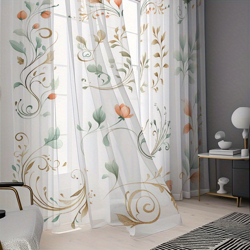 2 szt. Przezroczyste zasłony z – Home Decor Orange recenzja i cena