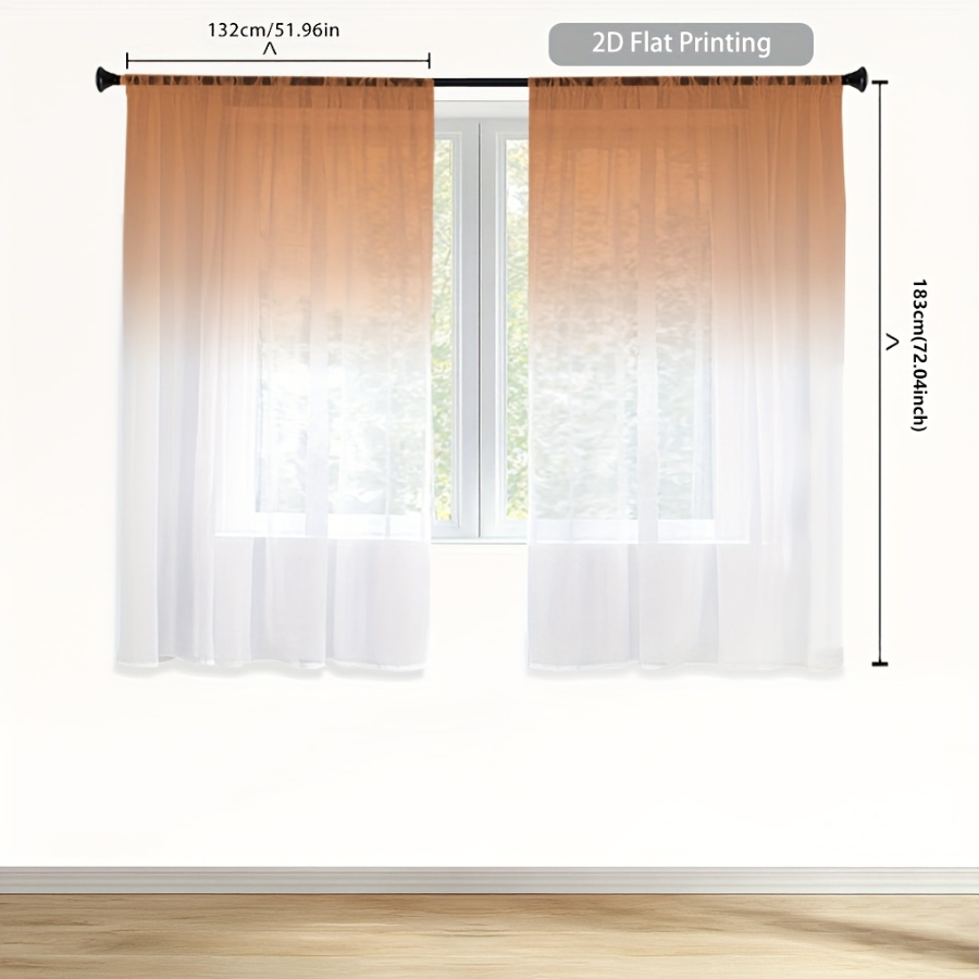 2 szt. Przezroczyste zasłony z – Home Decor Orange recenzja i cena