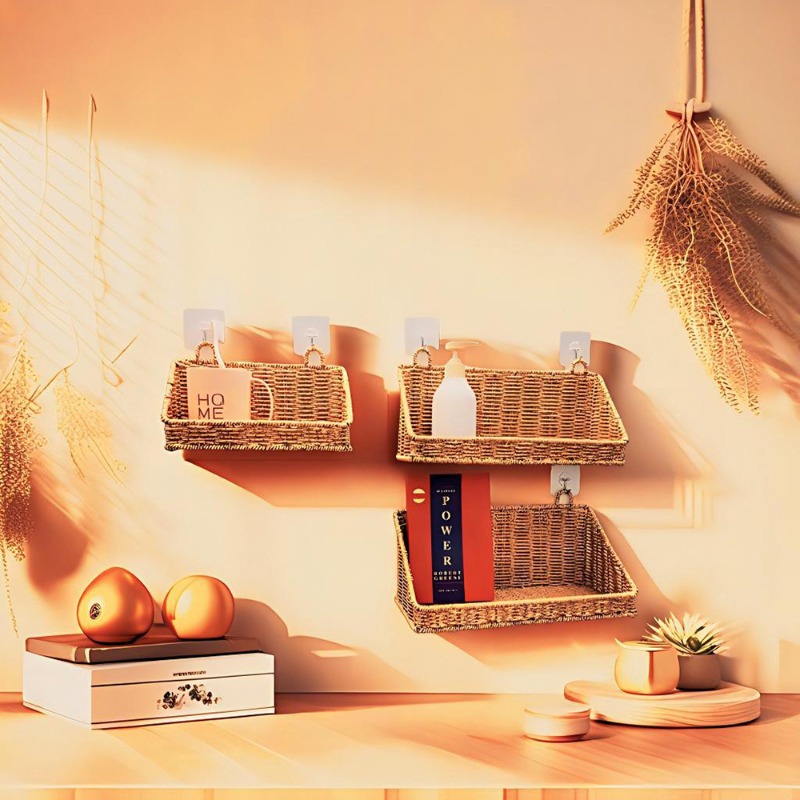 Tkany kosz wiszący z rattanu z – Home Decor Hampers recenzja i cena