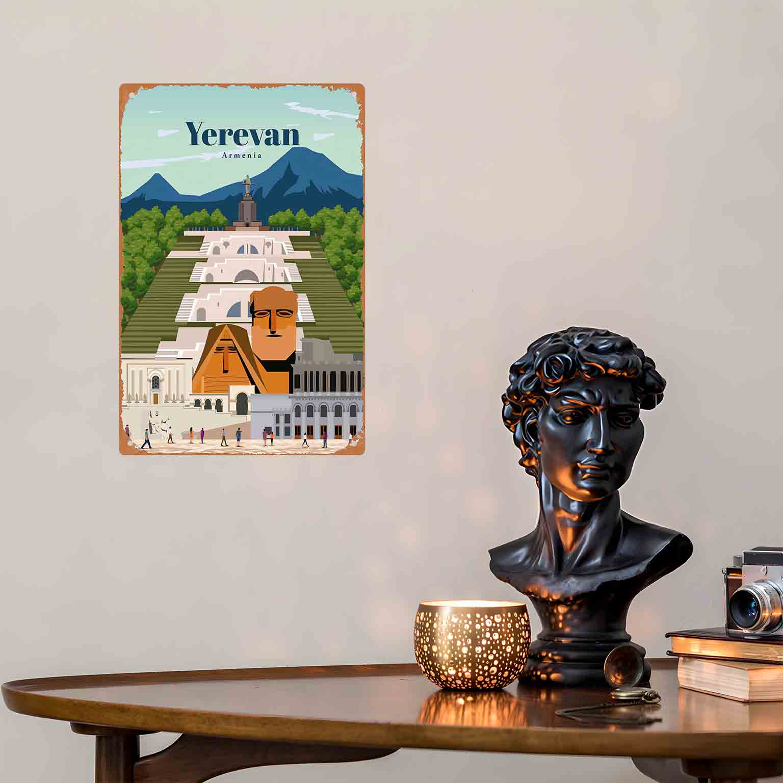 2D PŁASKA METALOWA TABLICA ZE  – Home Decor Yerevan recenzja i cena