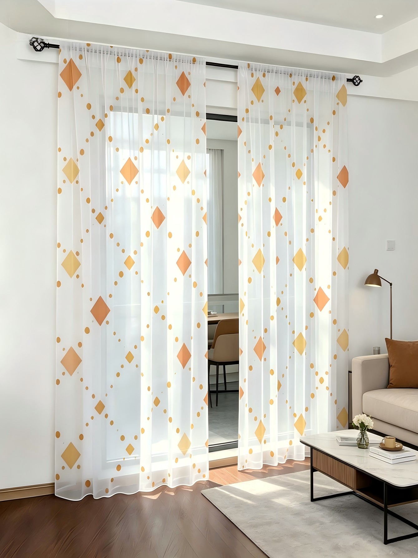 2 szt. Przezroczyste zasłony z – Home Decor Orange recenzja i cena