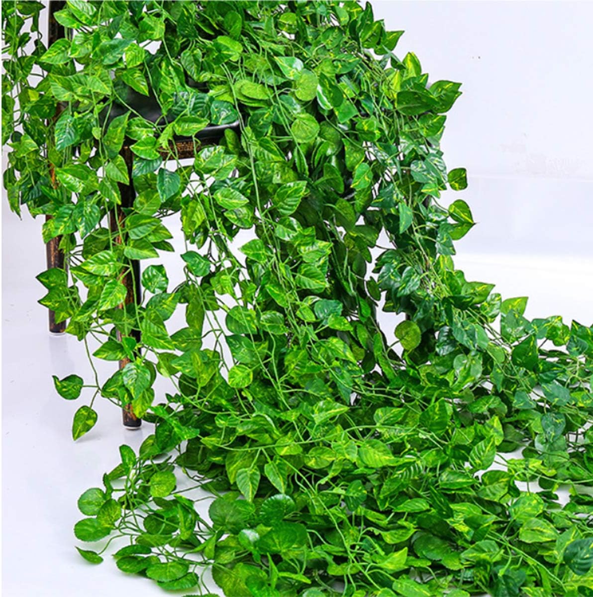 100/2M sztuczny zielony bluszc – Rattan Plant Basket recenzja i cena