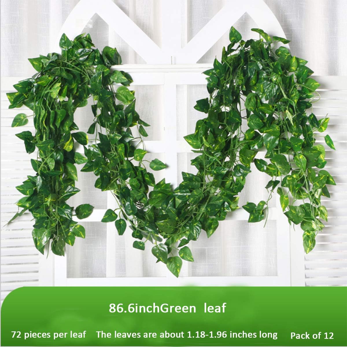 100/2M sztuczny zielony bluszc – Rattan Plant Basket recenzja i cena