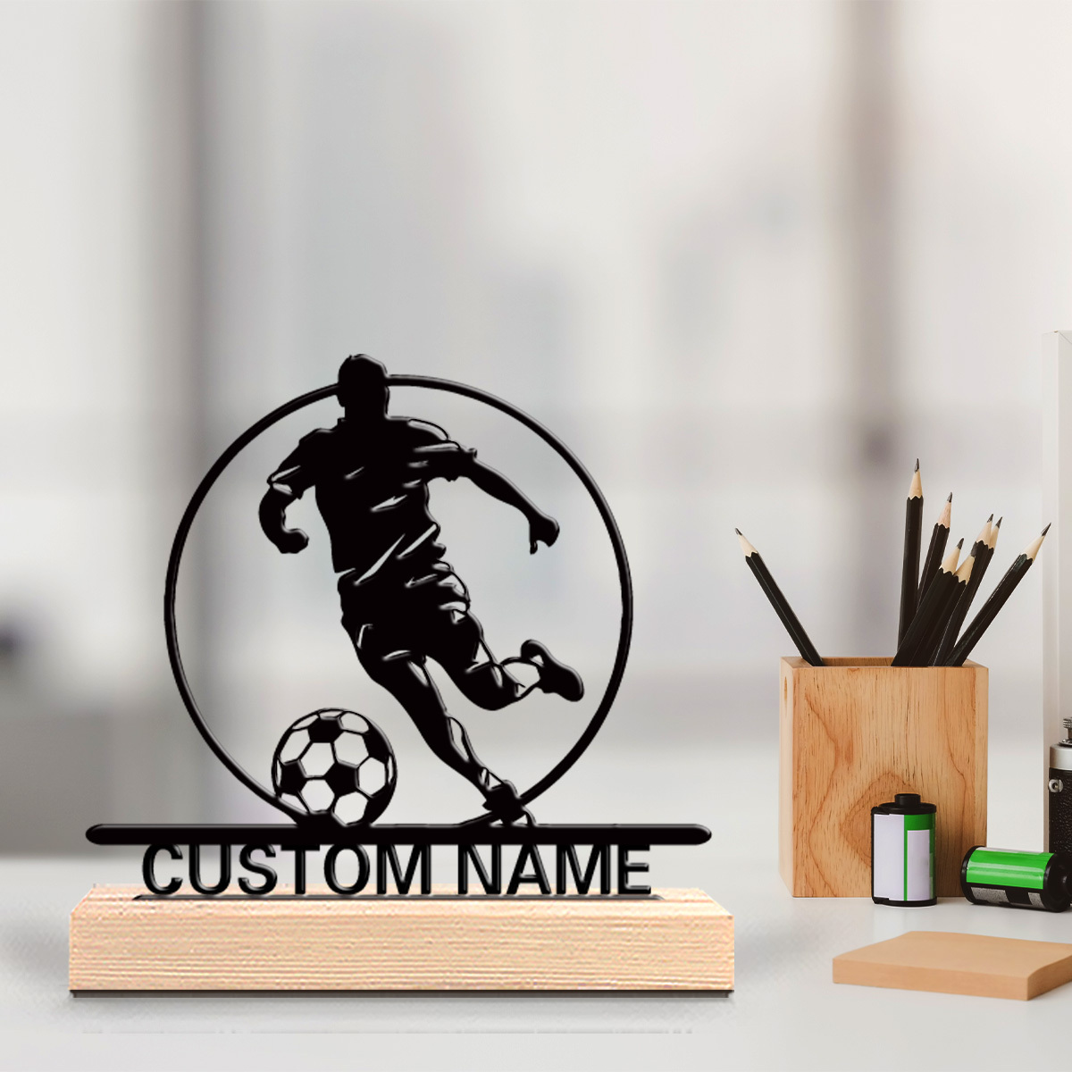 Metalowa statuetka piłkarza z  – Home Decor Happy recenzja i cena