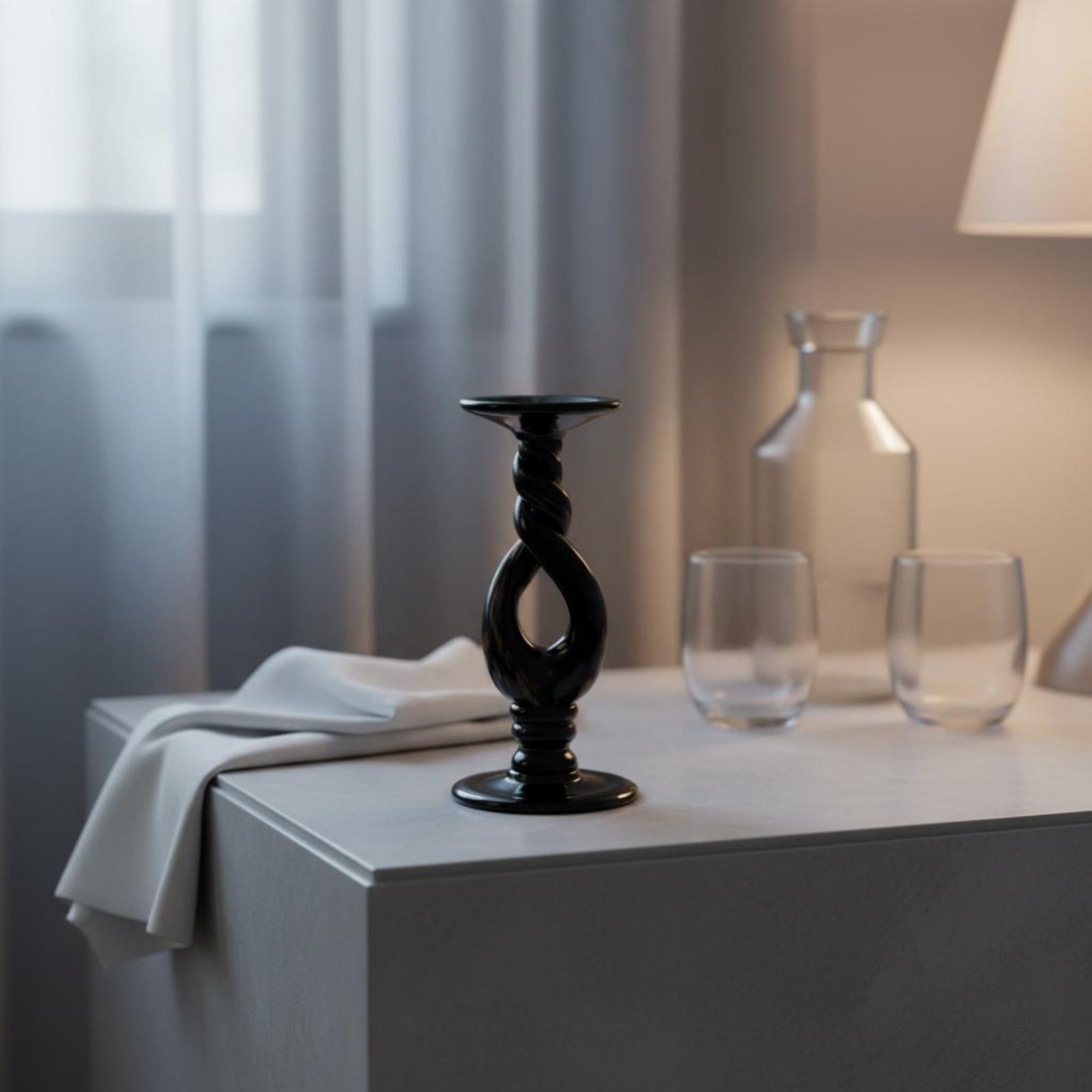 2 sztuki czarnych szklanych św – Home Decor Luxury recenzja i cena