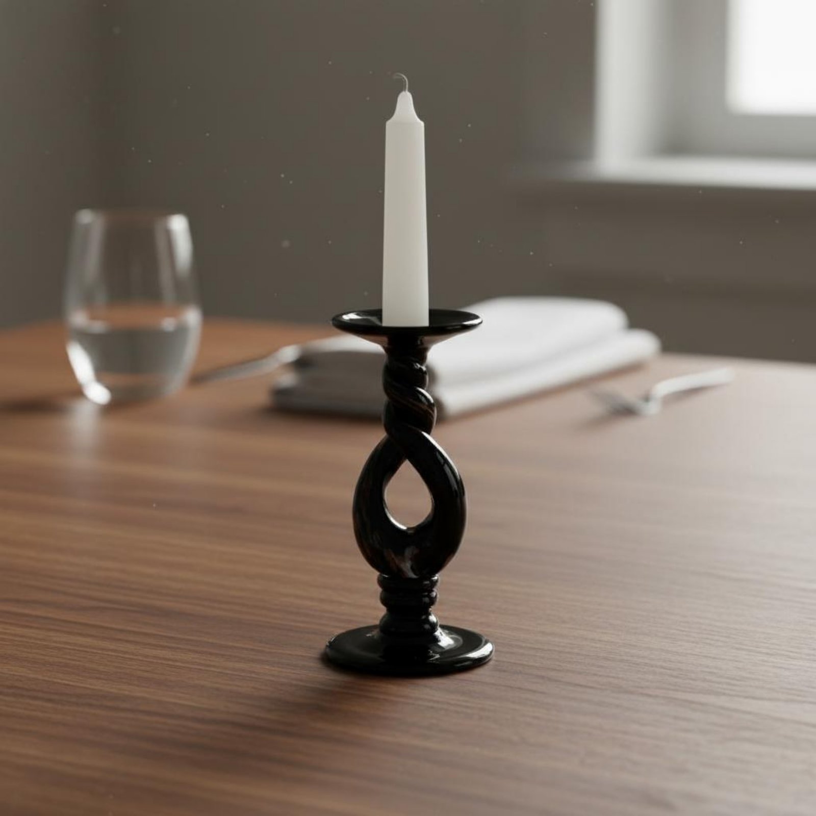 2 sztuki czarnych szklanych św – Home Decor Luxury recenzja i cena