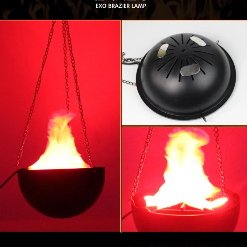 Lampa 3D z efektem płomienia,  – Home Decor Etsy recenzja i cena