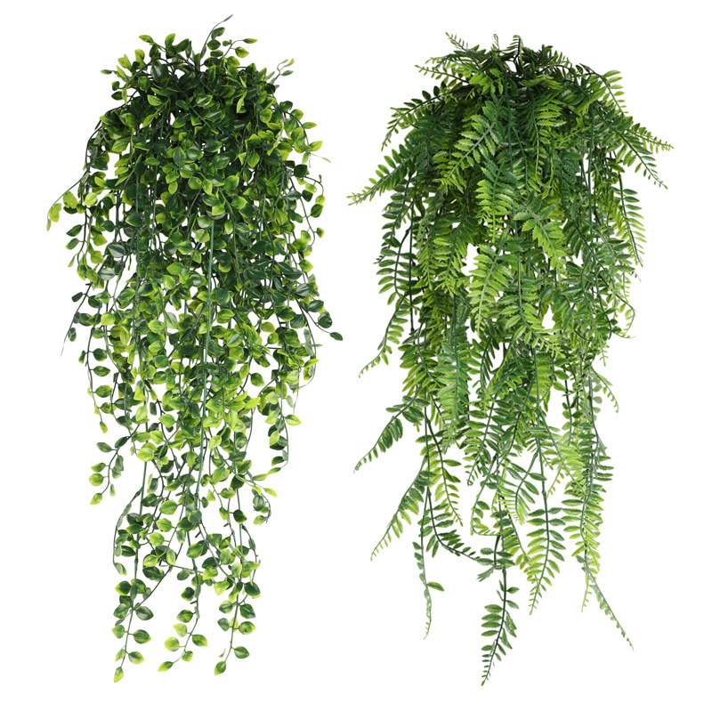 80CM Sztuczna wisząca roślina  – Rattan Plant Basket recenzja i cena