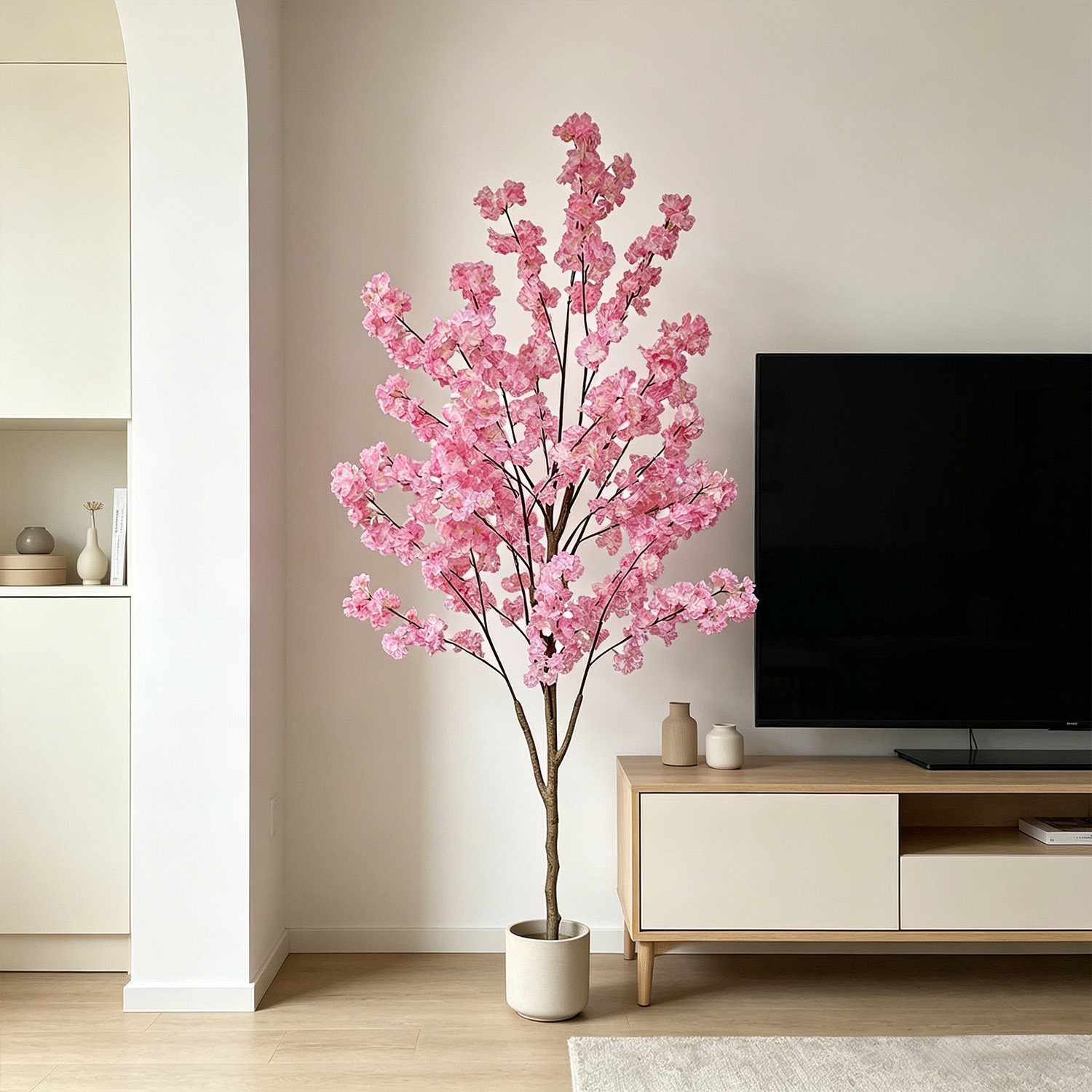 Sztuczne kwiaty wiśni, drzewko – Home Decor Under 100 recenzja i cena