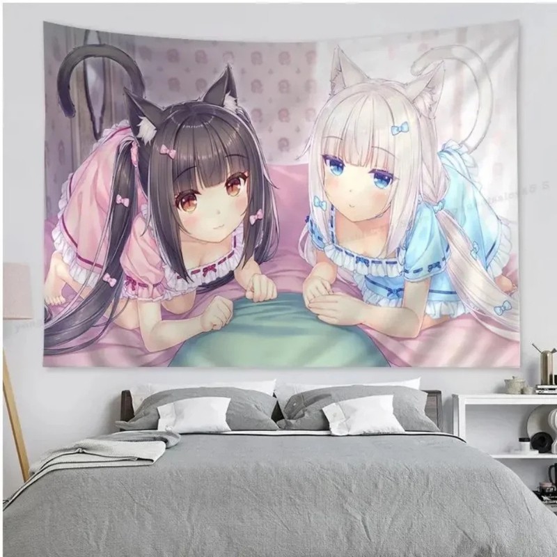 VIKAMA Gobelin Anime z Kotką w – Home Decor Under 100 recenzja i cena