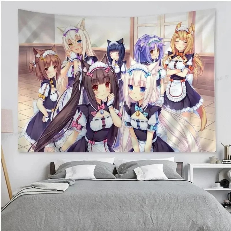 VIKAMA Gobelin Anime z Kotką w – Home Decor Under 100 recenzja i cena