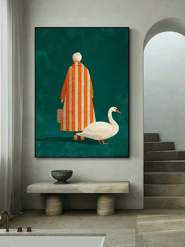 Obraz na płótnie: Stara kobiet – Home Decor Orange recenzja i cena