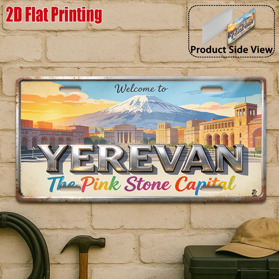 Płaski znak metalowy 2D, 1 szt – Home Decor Yerevan recenzja i cena