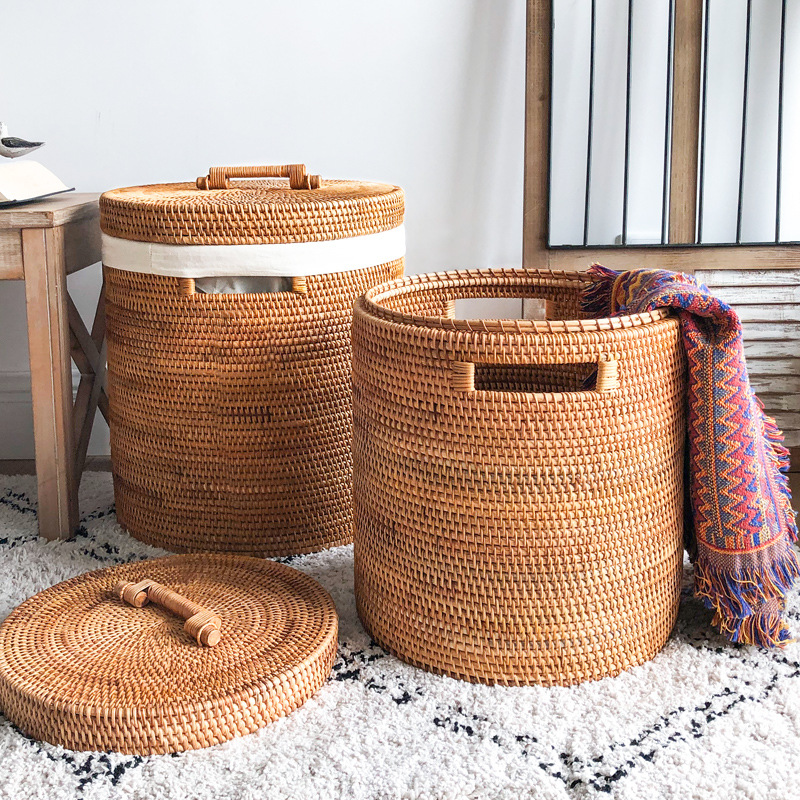 Kosz na pranie z rattanu, duży – Home Decor Hampers recenzja i cena