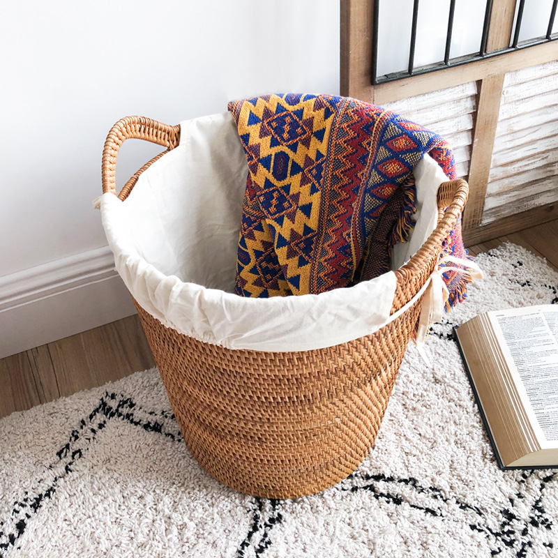 Kosz na pranie z rattanu, duży – Home Decor Hampers recenzja i cena